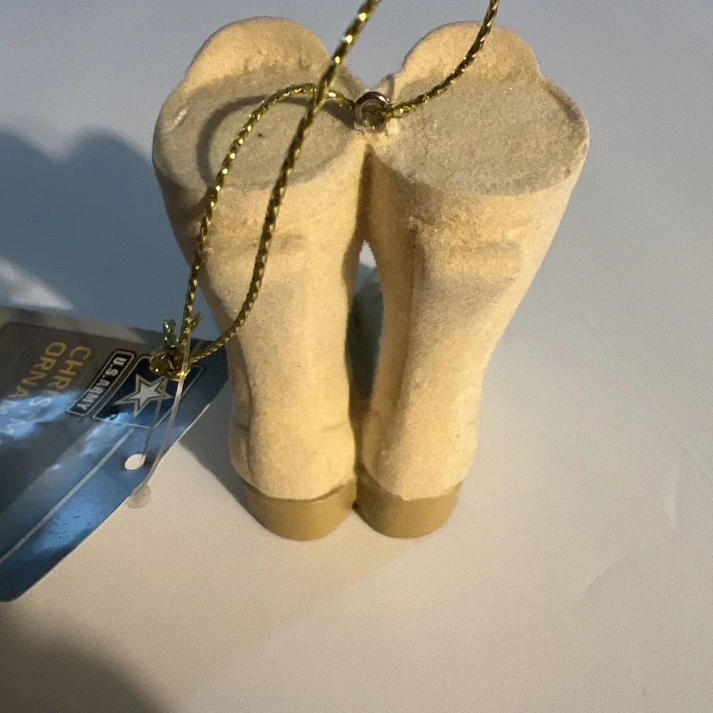 Kurt Adler U.S. Army Christmas Ornament Combat Boots Desert 3